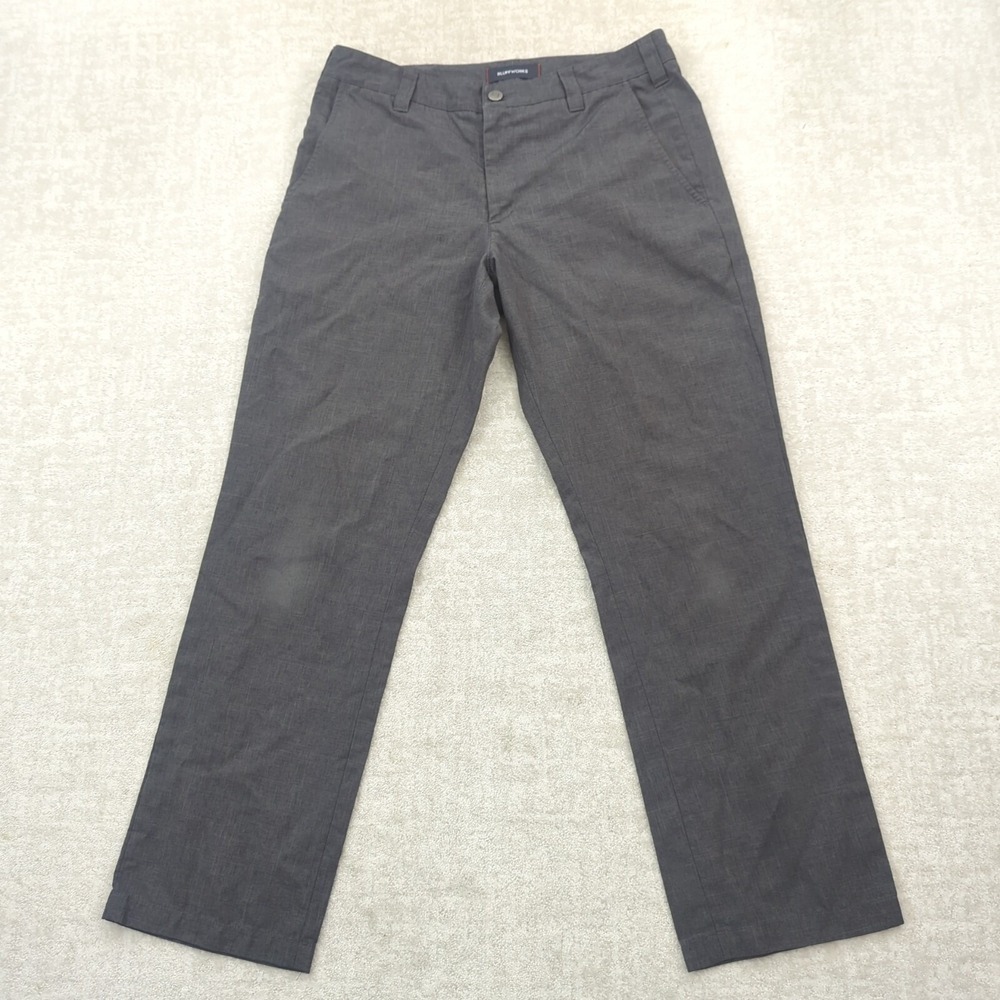 Bluffworks Original Pants Mens 32x30 Gray Regular Fit Travel Technical Chino